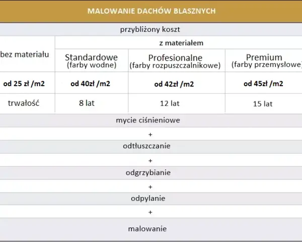 Ile kosztuje malowanie dachu z blachy? Sprawdź ceny i porady