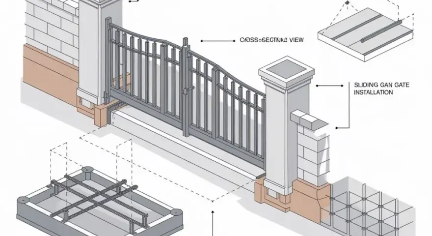 Jaki fundament pod bramę przesuwną - uniknij kosztownych błędów